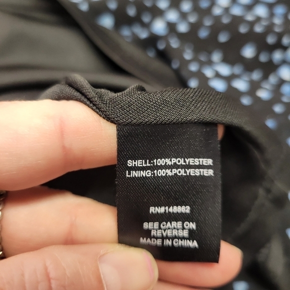 Torrid Black and Blue Heart Print Flounce Skirt Dress Size 20. - Picture 10 of 11